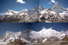 23 Panoramic View From Everest East Base Camp In Tibet Chomolonzo, Kanchungtse, Makalu, Chago , Pethangtse, Shartse, Lhotse East Face, Everest Kangshung East Face